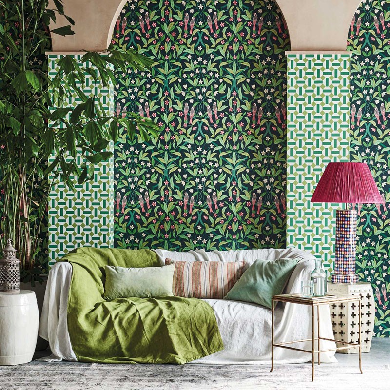 Papel pintado Cole & Son Sevilla Jasmine & Serin Symphony 117-10028