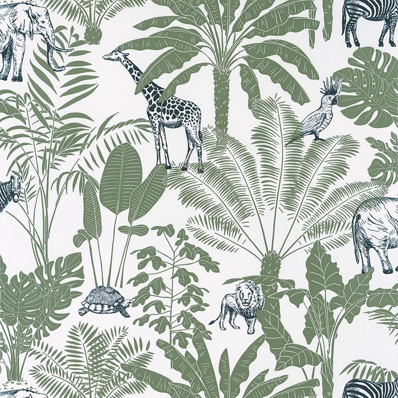 Papel pintado infantil Caselio Our Planet Jungle Trip OUP101957403