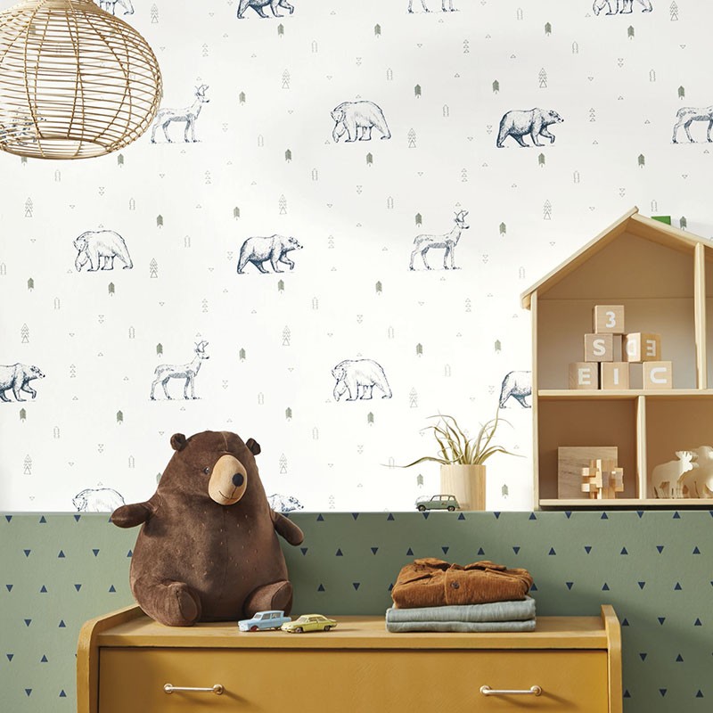 Papel pintado infantil Caselio Our Planet Grizzly Bears OUP101987403