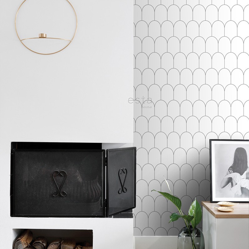 Black & White ESTAhome Papel Pintado 139140
