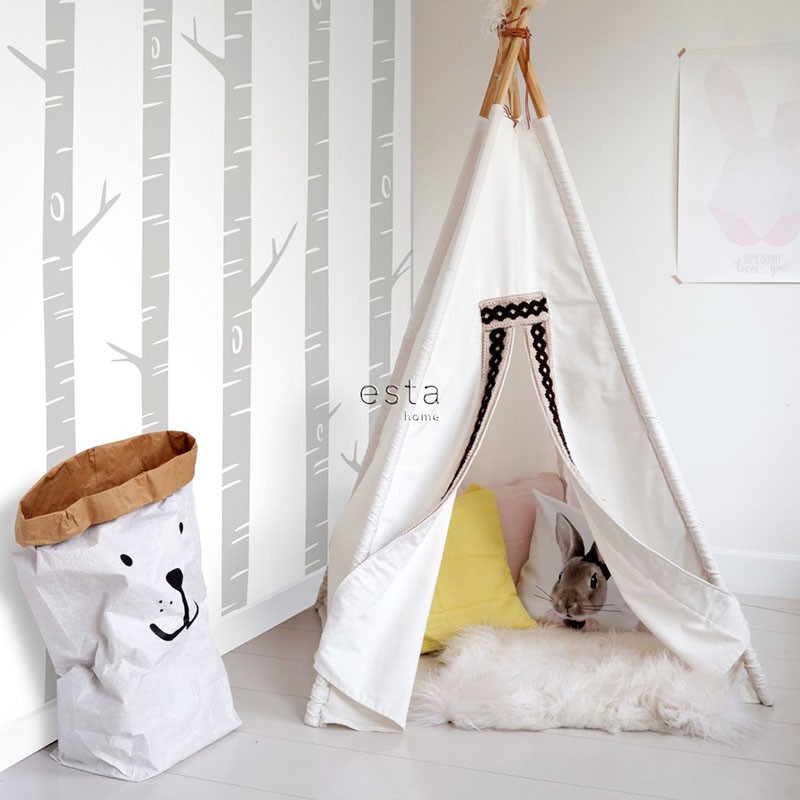 Mural infantil ESTAhome Let's Play!  Birch trees 153-158924