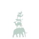 Mural infantil ESTAhome Let's Play!  Stack of Animals 153-158921
