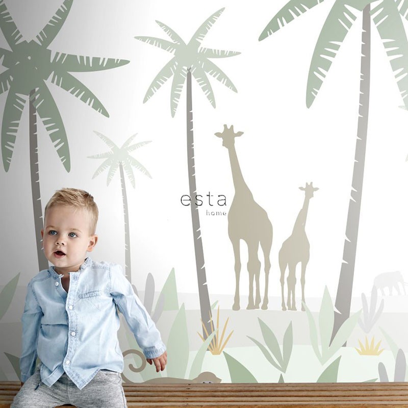 Mural infantil ESTAhome Let's Play!  Jungle Animals 153-158928