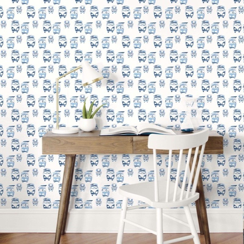 Papel pintado Wallquest Navy, grey & white BL70802