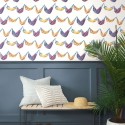 Navy, grey & white BL71001 Papel pintado
