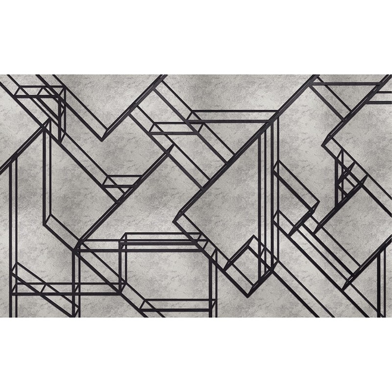 Mural Coordonné Random Metallics L-Geometric 9600401