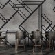 Mural Coordonné Random Metallics L-Geometric 9600401