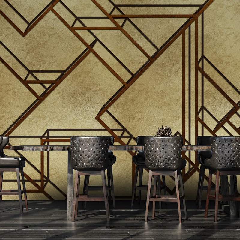 Mural Coordonné Random Metallics L-Geometric 9600400