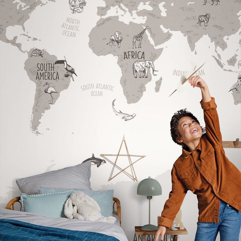 Mural Casadeco Beauty Full Image 2 World Map BFM102039918