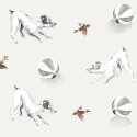 Playful Pets Grey A20 002 Papel pintado AtelierWalls