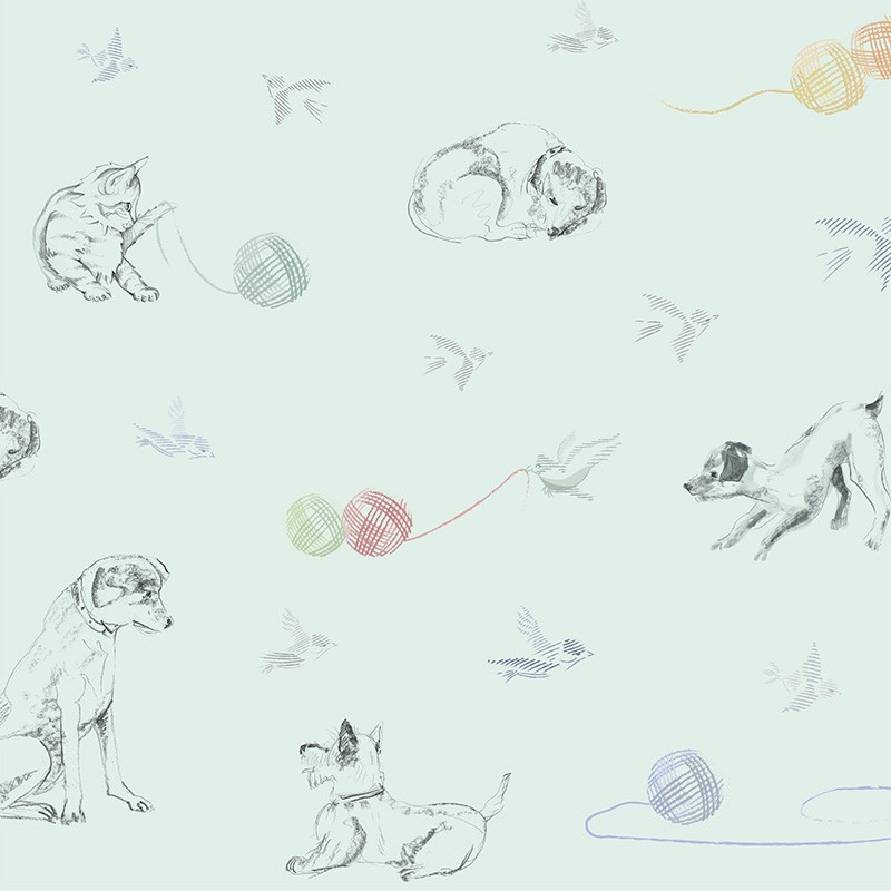 Papel Pintado AtelierWall Collection 2021 Best Friends Green A20 005
