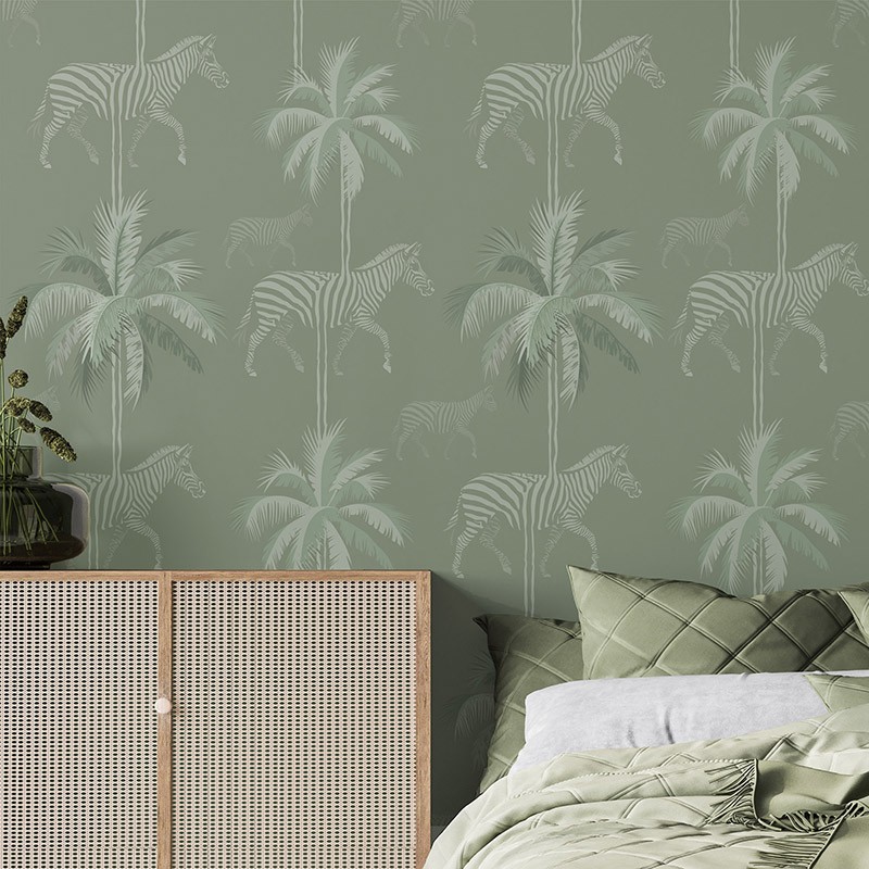 Papel Pintado AtelierWall Collection 2021 Zebra Green A20 015