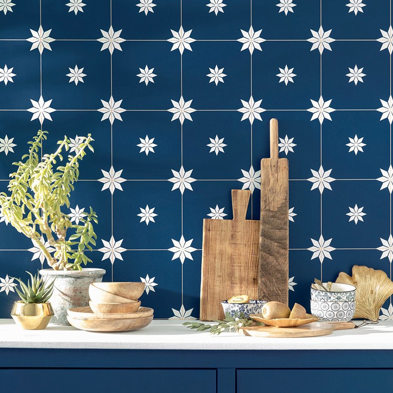 Papel Pintado Caselio Only Blue Trendy Tiles ONB102716202
