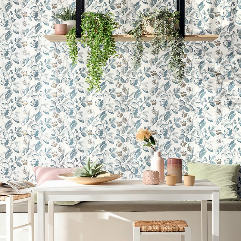 Papel Pintado Caselio Only Blue Sweet Feathers ONB102626023