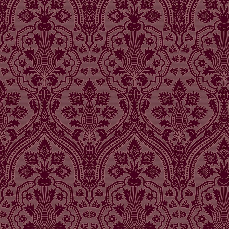 Papel pintado Cole & Son The Pearwood Pugin Palace Flock 116-9034