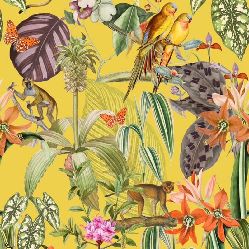 Papel Pintado Coordonné Brazil Parrots 9900004