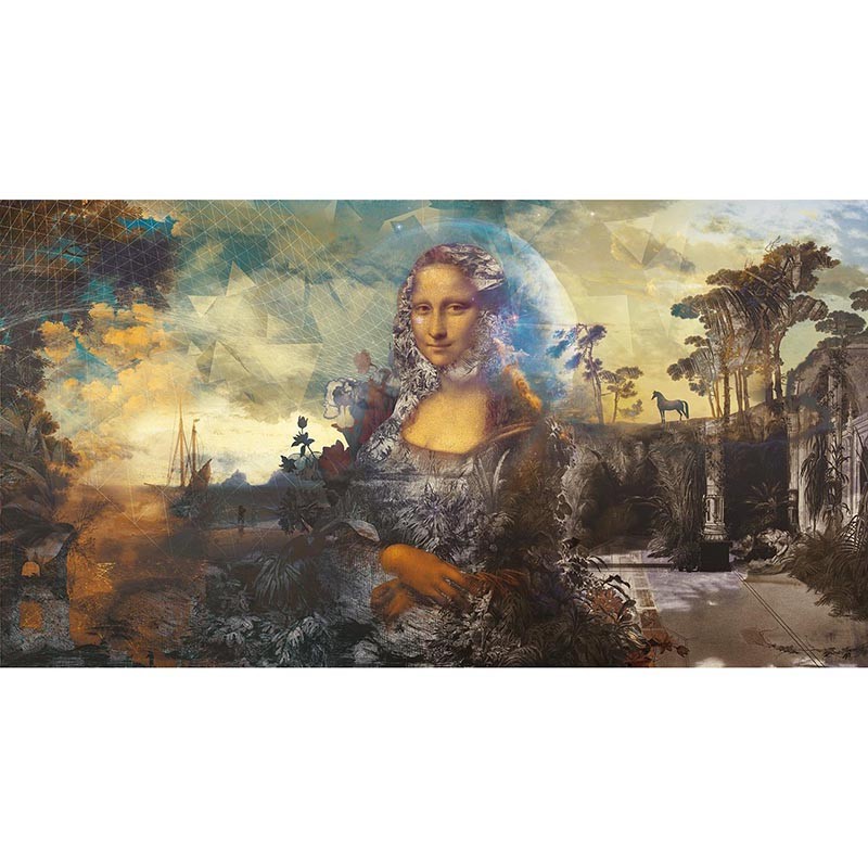 Mural Muance Cobalt 2 Dining with Mona MU12062