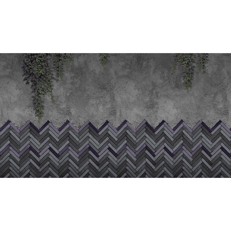 Mural Muance Cobalt 2 Fishbone Bricks MU12048