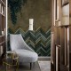 Mural Muance Cobalt 2 Fishbone Bricks MU12046
