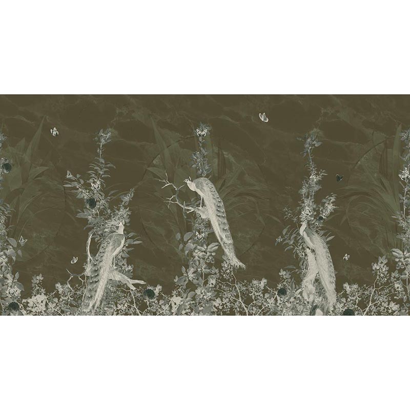 Mural Muance Collection 3 Amber Peacock Forest MU13042
