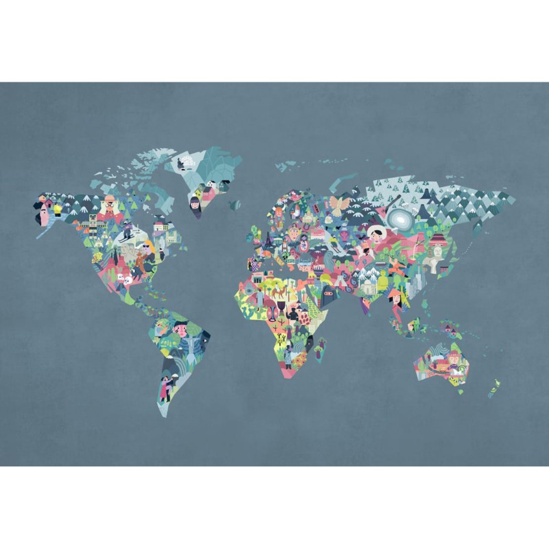 Mural Decorativo Coordonné Random Kids Diversity Map 9700063
