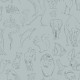 Papel Pintado Coordonné Random Kids Zoology Chalk 9700184