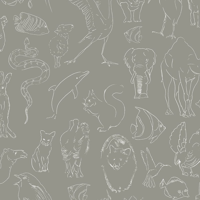 Papel Pintado Coordonné Random Kids Zoology Chalk 9700183