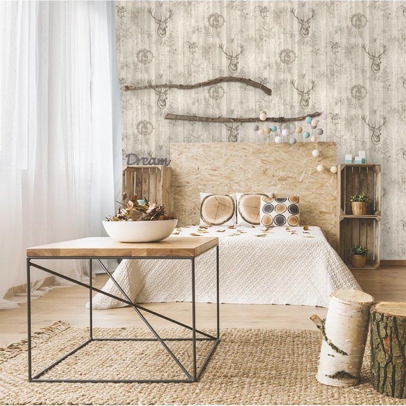 Papel pintado Holden Imaginarium II Stag Wood Panel 90091