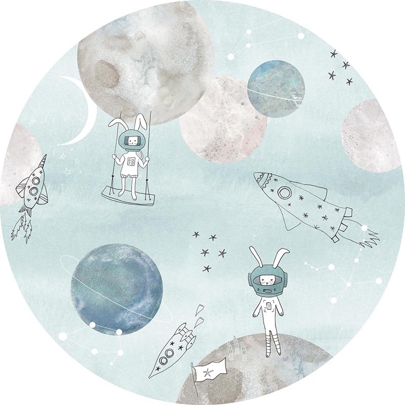 Sofie & Junar INK7705 Too the Moooon Mural Infantil