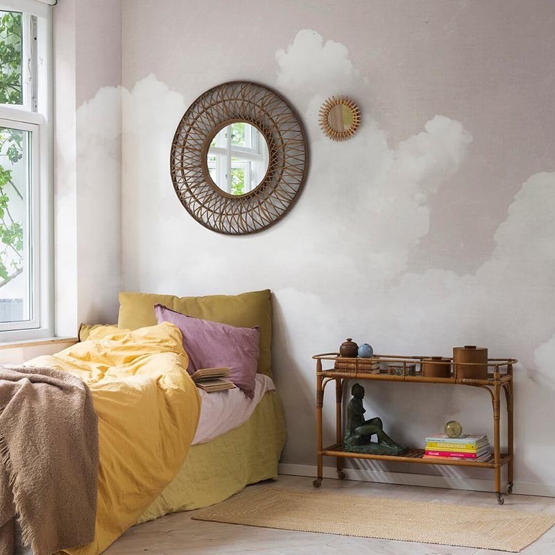 Mural Rebel Walls Dreamland Cuddle Clouds Pink R14014