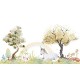 Mural Rebel Walls Dreamland Unicorn Dream Rainbow R18181