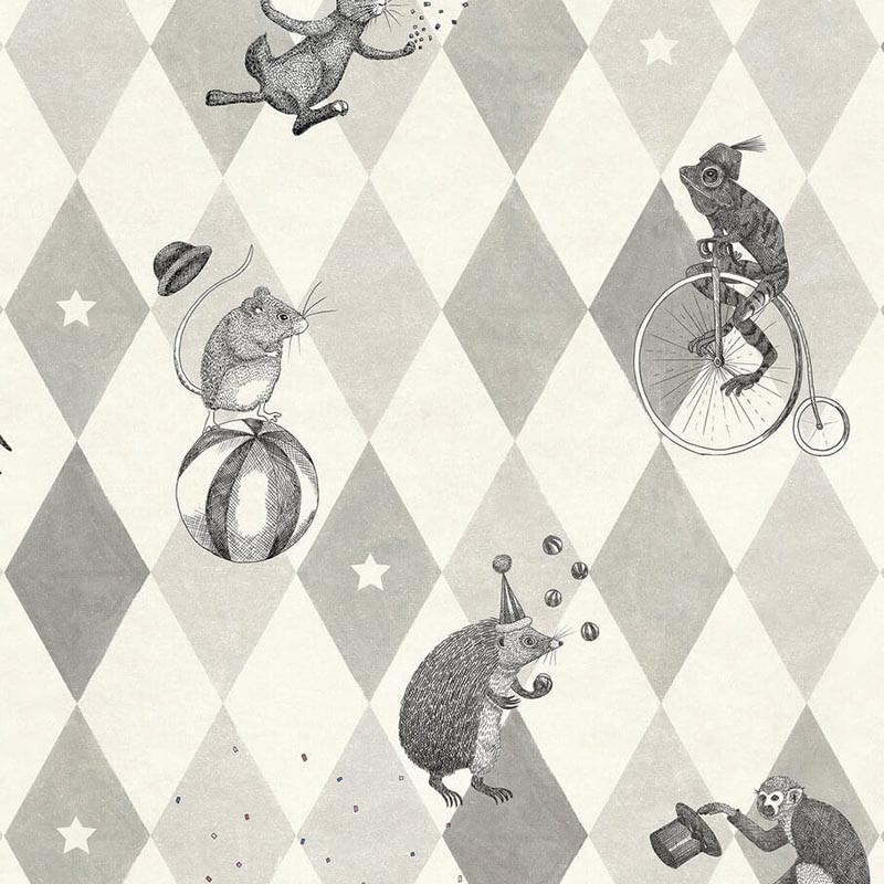Papel Rebel Walls Dreamland Circus Corner Graphite R18043