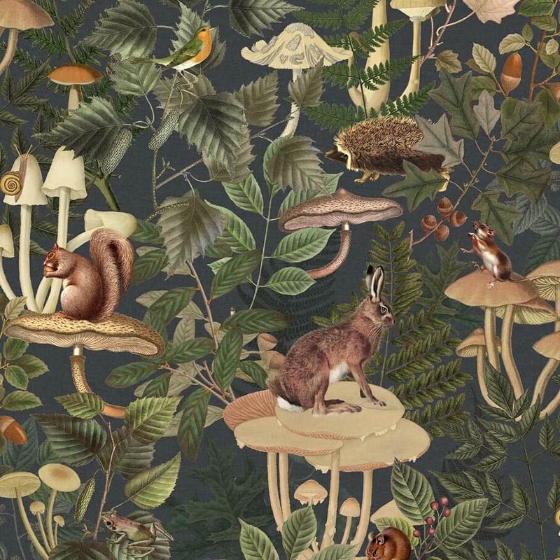 Papel Rebel Walls Dreamland Wildlife Creek Green R18002