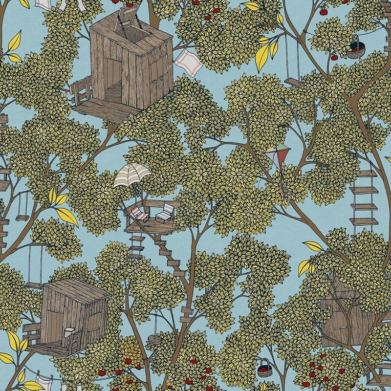 Papel Rebel Walls Dreamland Treehouse Sunshine R18013