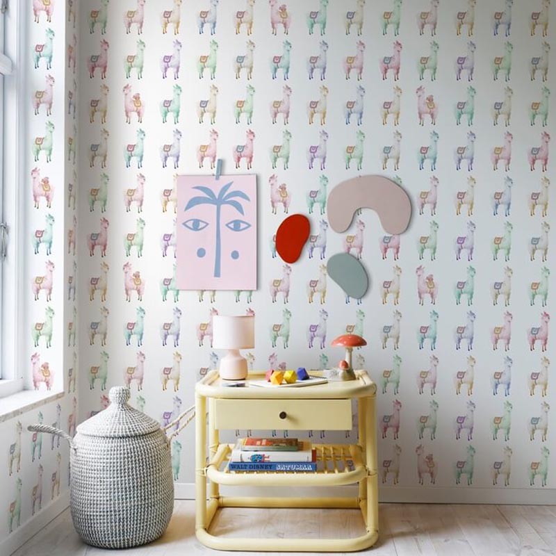 Papel Rebel Walls Dreamland Alpaca Rebel Rainbow R18133