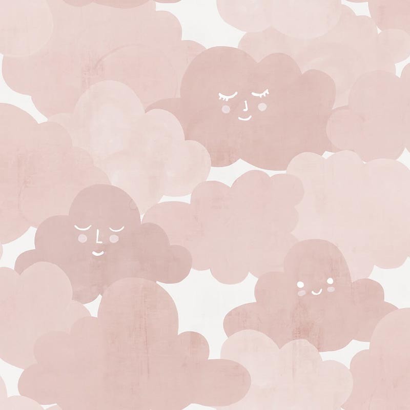 Papel Rebel Walls Dreamland Happy Clouds Pink R18141