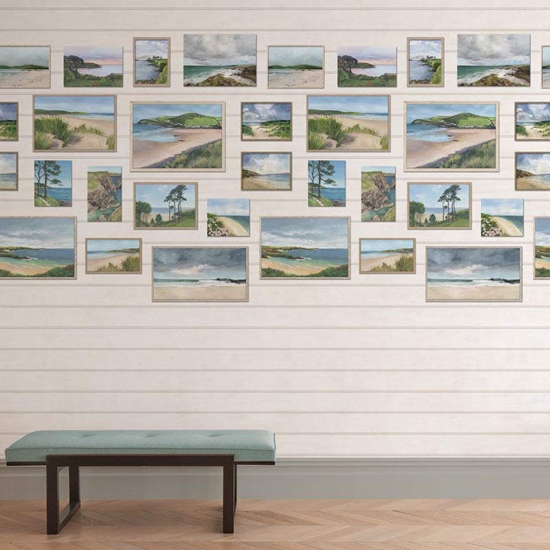 Mural Osborne & Little Lamorran Seascape Ivory  W7681-01