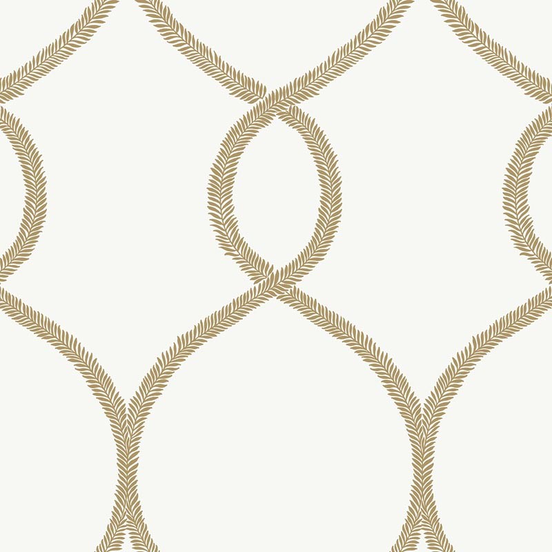Papel pintado York Ronald Redding 24 Karat Laurel Leaf Ogee KT2234
