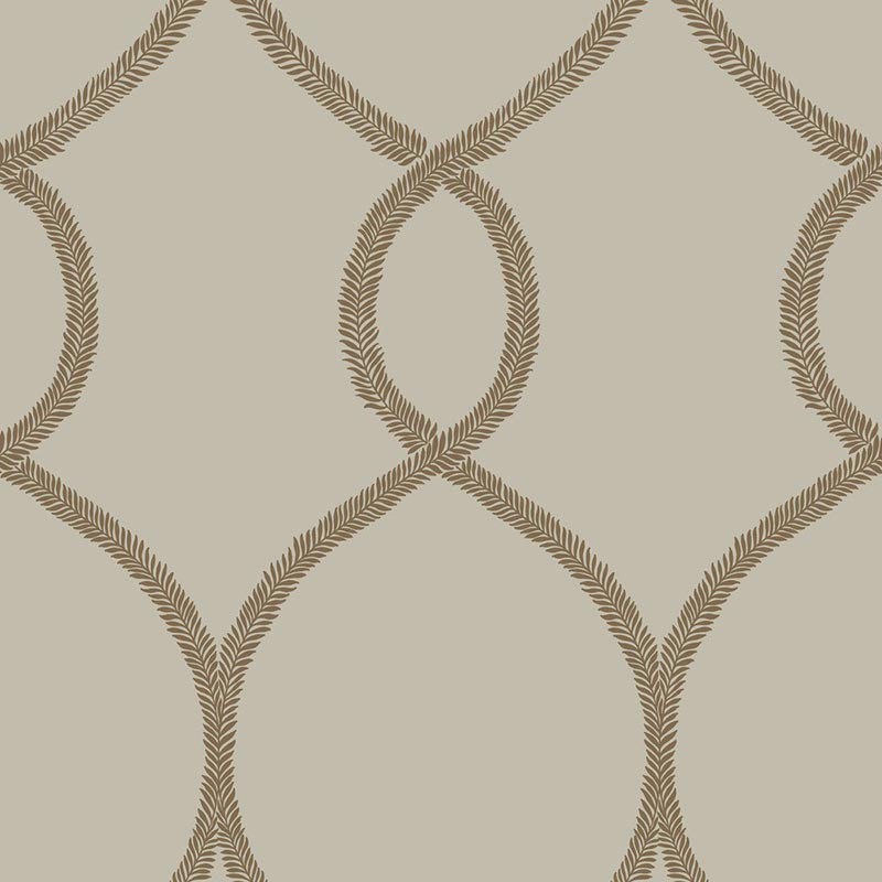 Papel pintado York Ronald Redding 24 Karat Laurel Leaf Ogee KT2237
