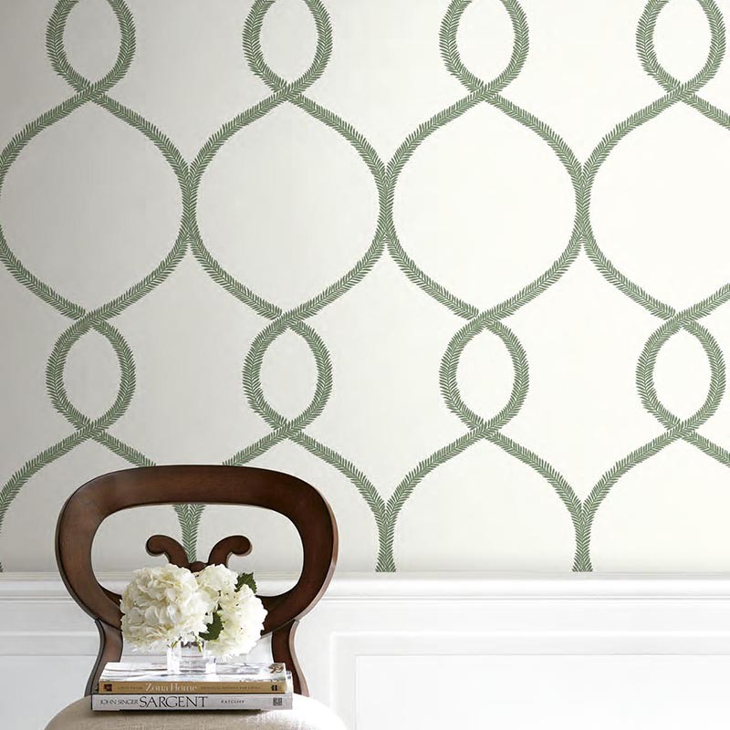 Papel pintado York Ronald Redding 24 Karat Laurel Leaf Ogee KT2231