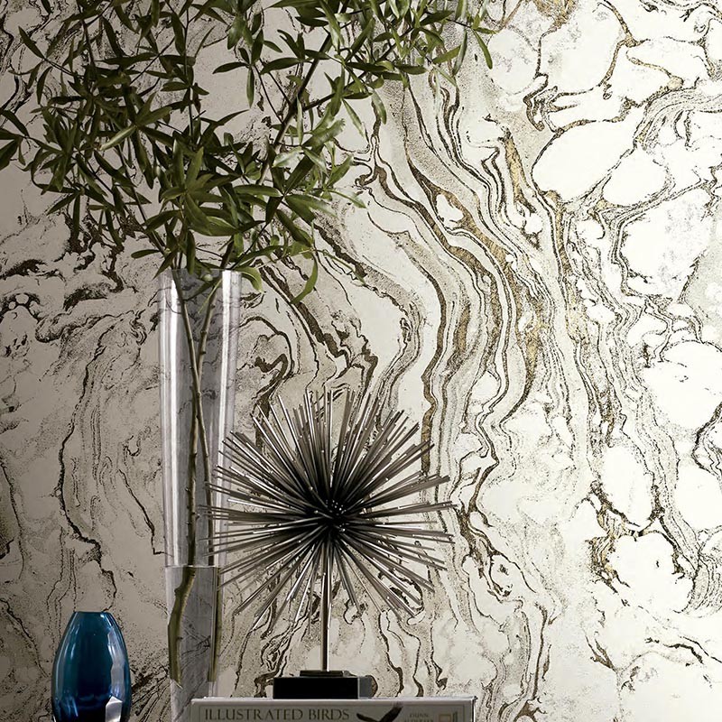Papel pintado York Ronald Redding 24 Karat Polished Marble KT2221