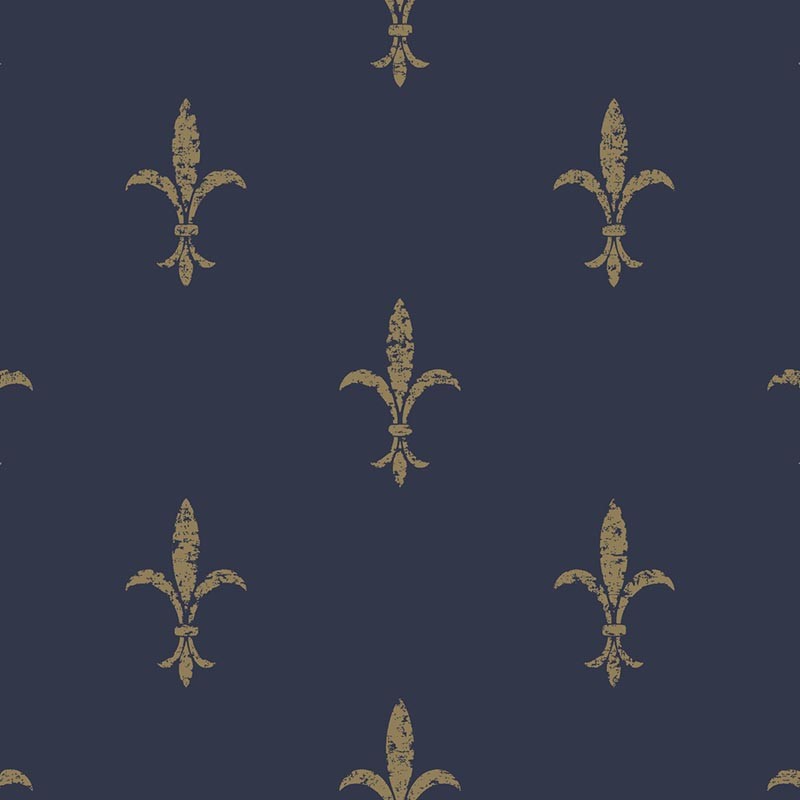 Papel pintado York Ronald Redding 24 Karat Fleur de Lis KT2191