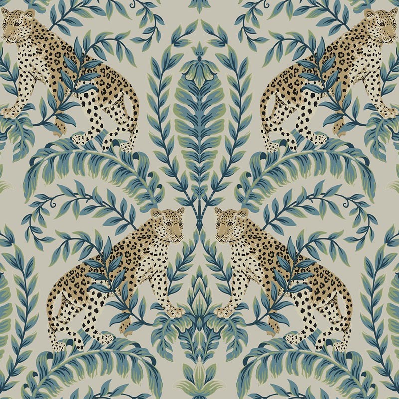Papel pintado York Ronald Redding 24 Karat Jungle Leopard KT2206
