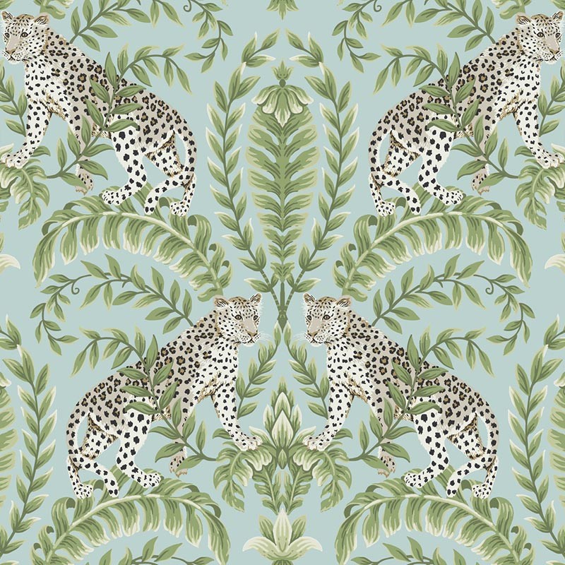 Papel pintado York Ronald Redding 24 Karat Jungle Leopard KT2204
