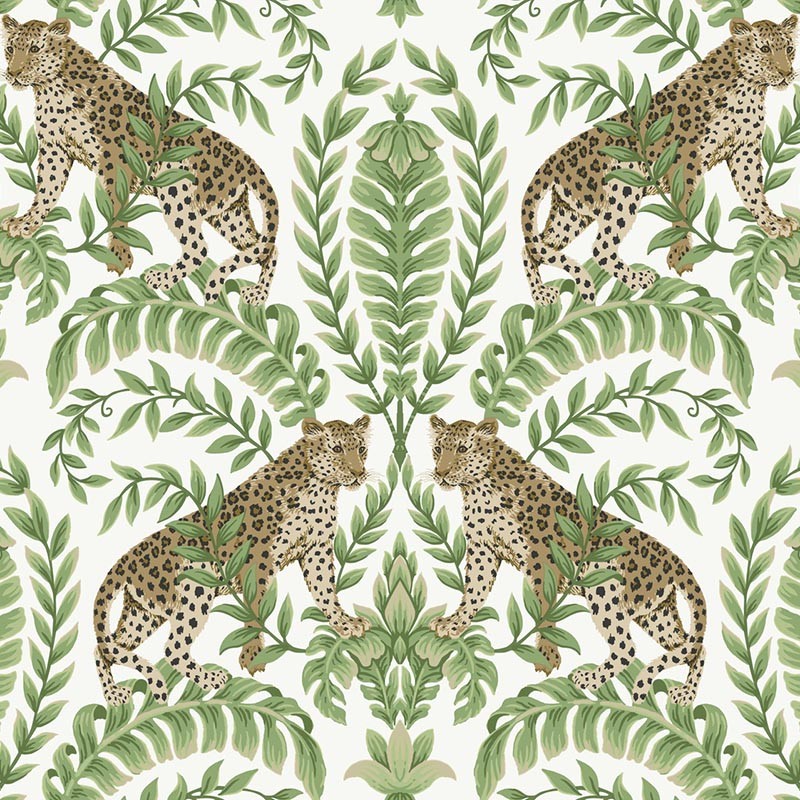 Papel pintado York Ronald Redding 24 Karat Jungle Leopard KT2203