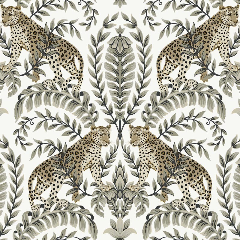 Papel pintado York Ronald Redding 24 Karat Jungle Leopard KT2202