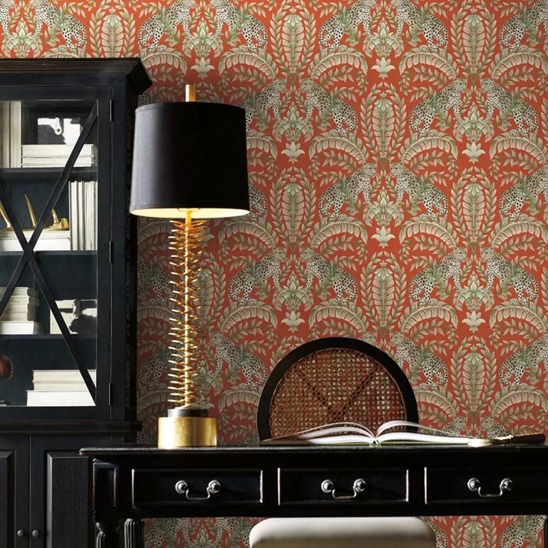 Papel pintado York Ronald Redding 24 Karat Jungle Leopard KT2201