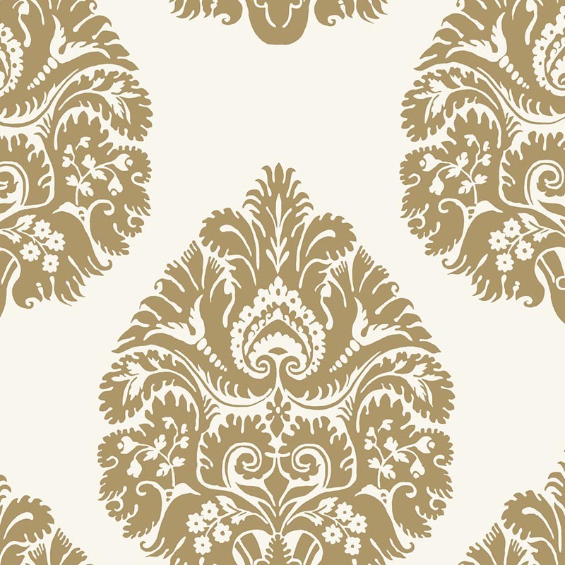 Papel pintado York Ronald Redding 24 Karat Teardrop Damask KT2141