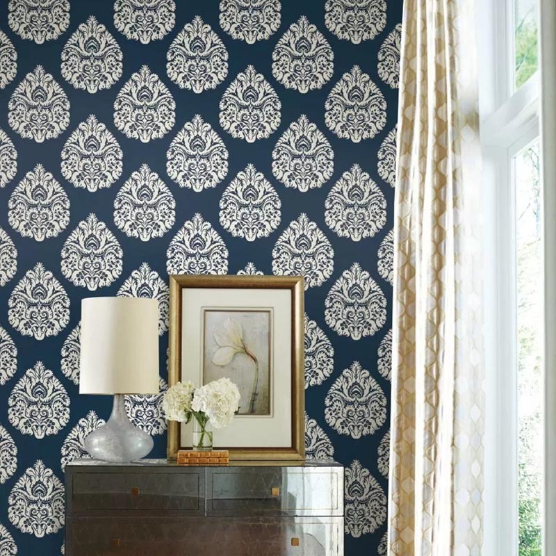 Papel pintado York Ronald Redding 24 Karat Teardrop Damask KT2143
