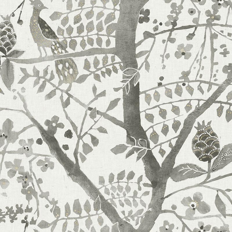 Papel pintado York del Catálogo Boho Luxe Peacock Block Print BO6633